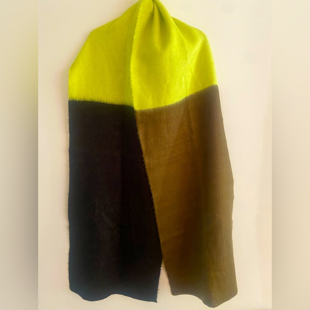 Athleta - Extra Fine Merino Wool Ombre Color Block Scarf.  17”x96”.